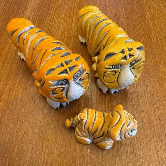 Artisania rinconada figurine Tiger Family 4 Pieces Retired - Picture 6 of 16